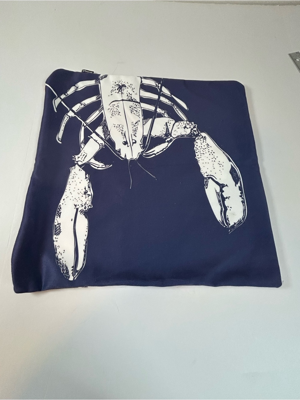 Society6 Navy Blue and White Lobster Accent Pillow Cover - Picture 4 of 7